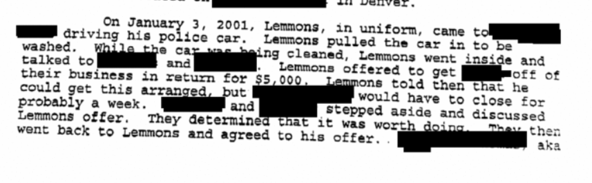 Informant proffer with FBI, federal prosecutor and local investigators